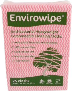 Envirowipe Compostable Cleaning Cloth Red x 25