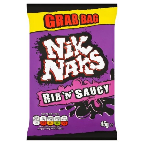 Nik Naks Rib 'n' Saucy 45g x 36