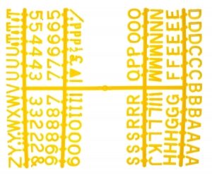 3861Y-1-2inch-Letter-Set-PK6-Yellow
