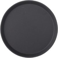 14" Round Black Non Slip Tray