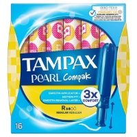 Tampax Pearl Compak Regular Tampons with Applicator x 64