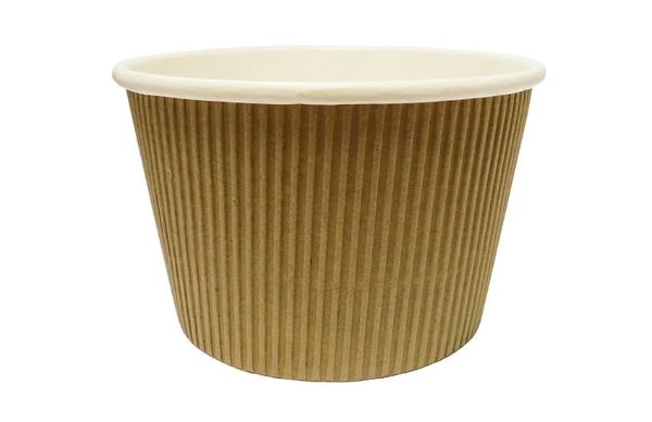 16oz Squat Ripple Pasta Pot Kraft x 500