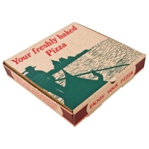 Kraft Pizza Box 9" Gondola Design (E-Flute) x 100