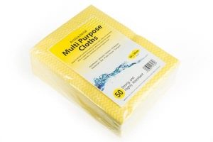 Antibacterial Cloth Medium Duty Yellow x 50