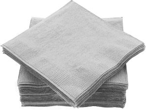 40cm 3ply Silver Napkins x 600