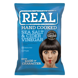 Real Crisps Sea Salt & Malt Vinegar 24x35g