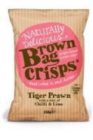 Brown Bag Crisps Tiger Prawn with Chilli & Lime *Share* 10x150g