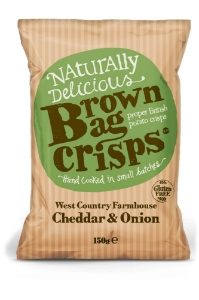 Brown Bag Crisps West Country Cheddar & Onion *Share* 10x150g