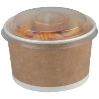 Kraft Multi-Food Bowl 470ml with Anti-Mist rPET Lid x 500