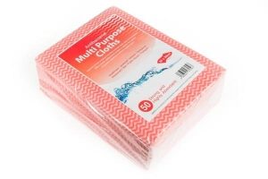 Antibacterial Cloth Medium Duty Red x 50