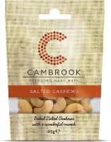 Cambrook Baked Salted Cashews 24x45g